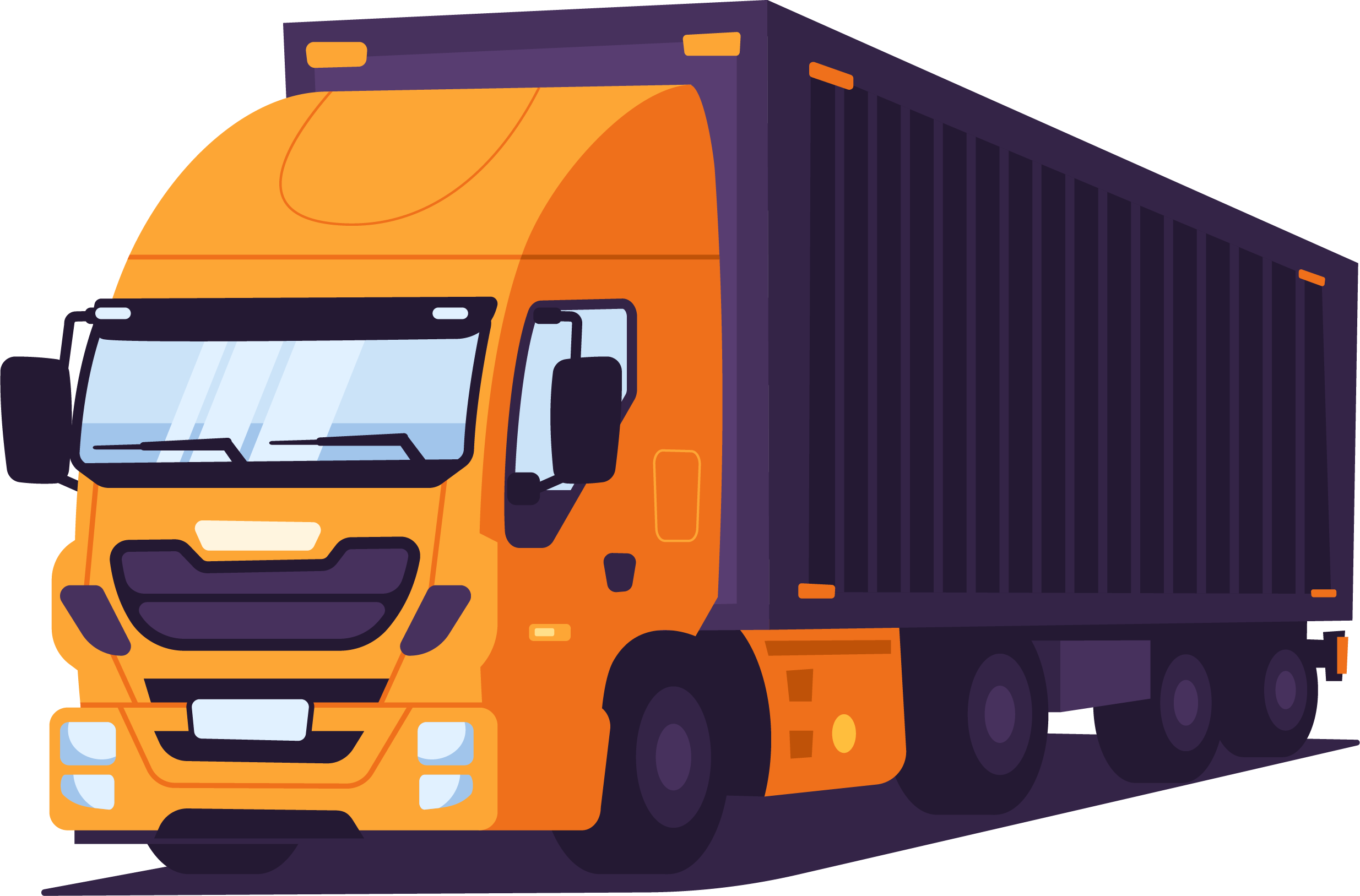 Container ship illustration